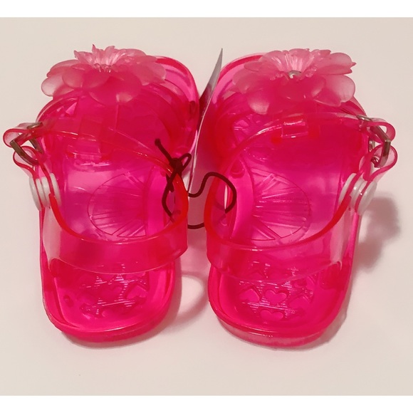 Fuchsia jelly sandals with flower 🌸💖 - Picture 4 of 5